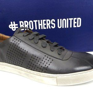 Brothers United "Leather" Men's Manor St Gray Washed Athletic Sneaker Shoes 13 M